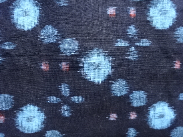  アンティーク　木綿本場久留米絣　抽象模様着物